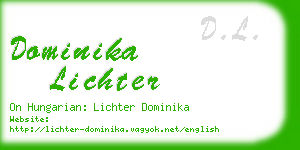 dominika lichter business card